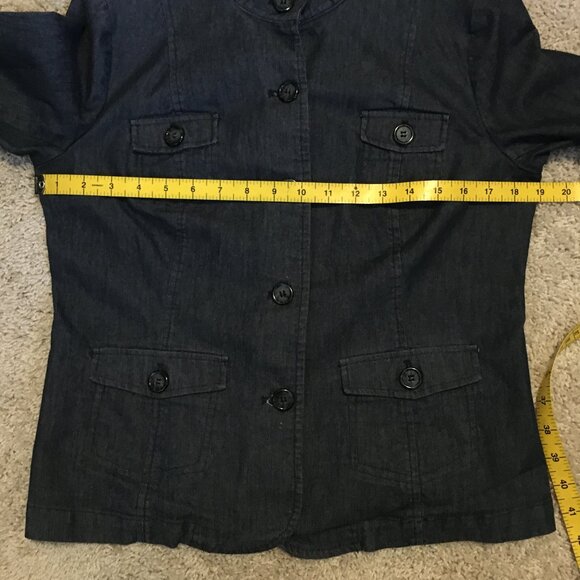 Van Heusen Dark Blue Denim Jean Jacket - Picture 11 of 16